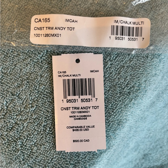 Coach Andy Tote in Chalk white pebbled leather, with tan handles - Picture 12 of 14